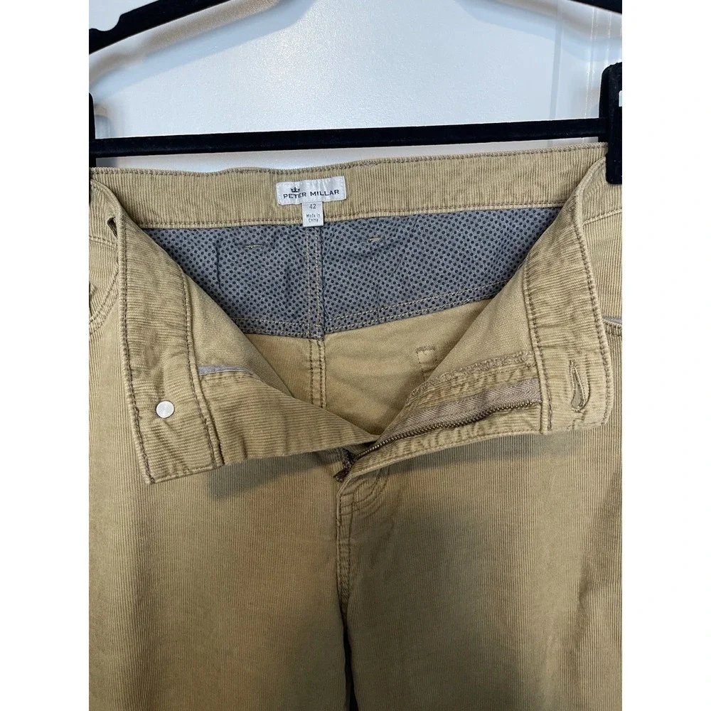 Peter Millar Pants Mens 42x28 Brown Corduroy Crown Casual Preppy Work Traveling